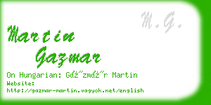 martin gazmar business card